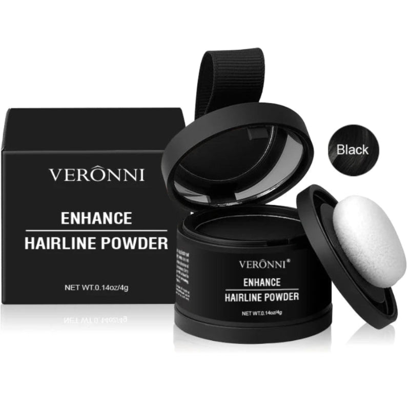 Veronni Enhance Hairline Powder with packaging on a white background