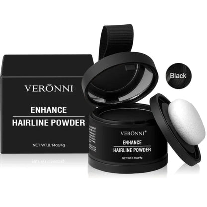 Veronni Enhance Hairline Powder with packaging on a white background